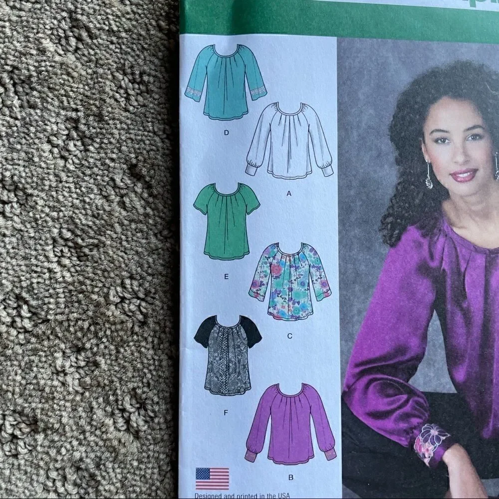 Simplicity Pattern 1315 Misses Pullover Blouse Size 6-14